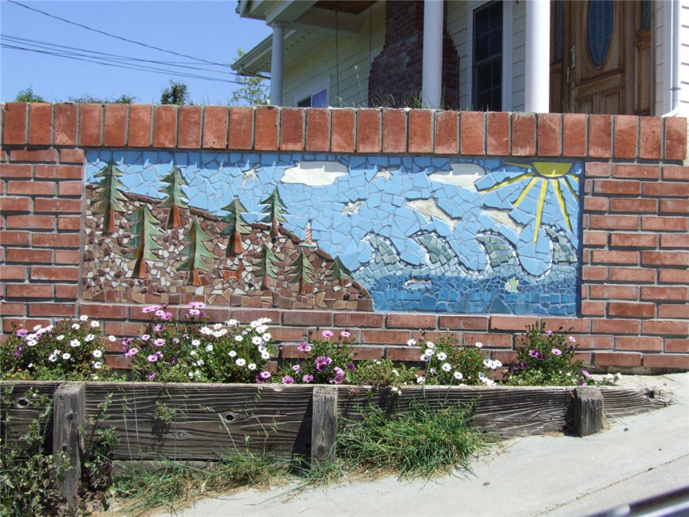 Ocean and Mountain Scene