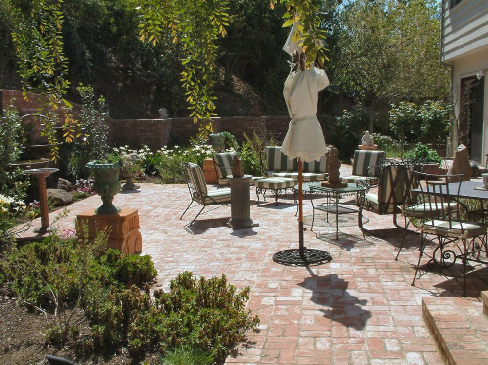 Fashion Model's Dress on the Patio